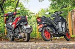 Hero Xoom 125 and TVS Ntorq 125 rear shot